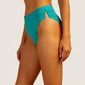 Trina Turk 'Monaco' V-Side High-Waist Bikini Bottom, Ceramic